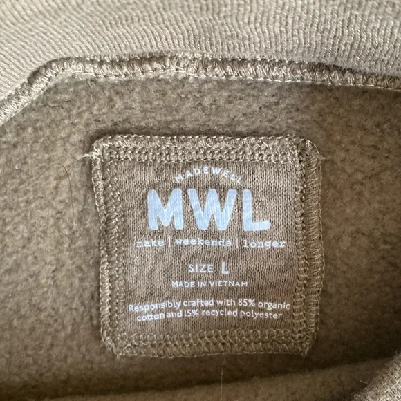 Madewell size L Olive sweatshirt - Picture 2 of 3